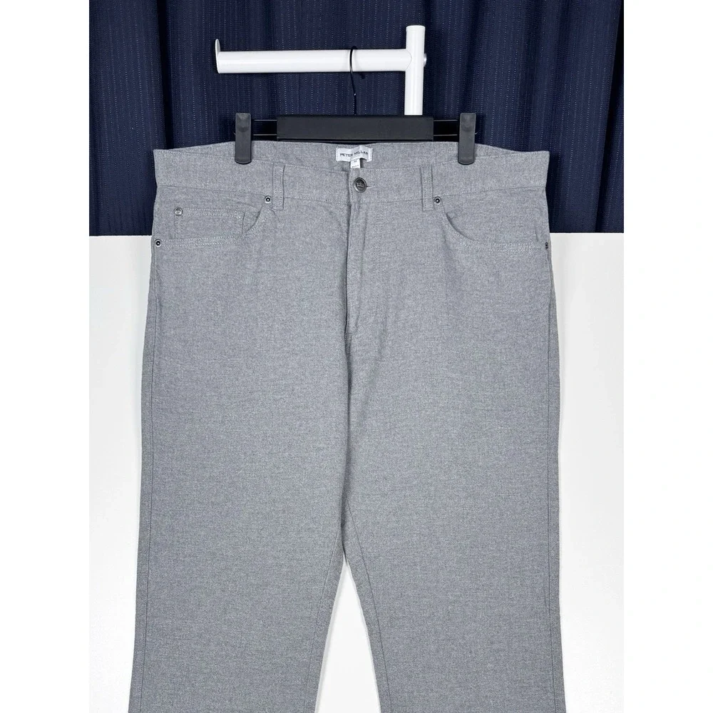 PETER MILLAR Trousers Pants Gray - Cotton Soft - Men's 36x33